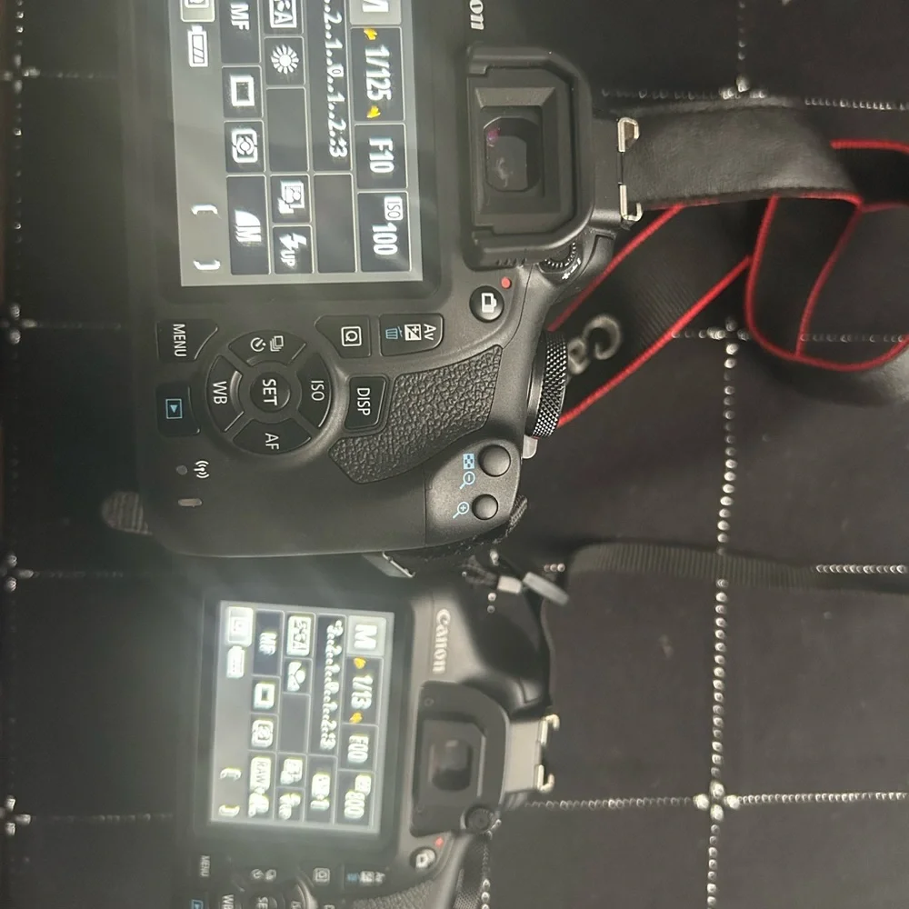 2 Canon Black Camera Kit with Bags and Lenses